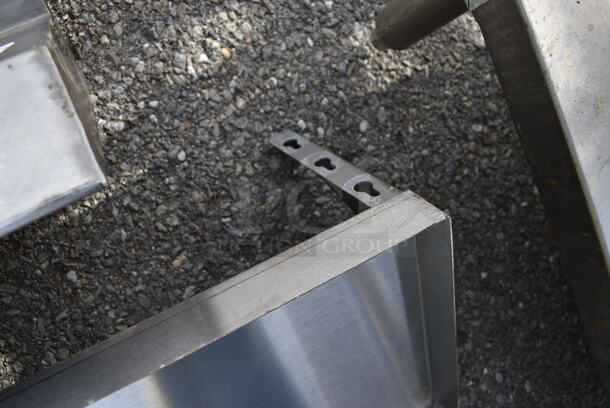 Stainless Steel Shelf w/ Wall Mount Brackets. 120x10x8 - Image 2 of 4