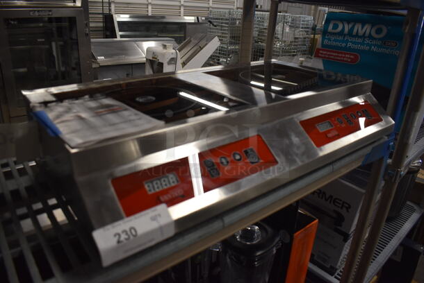 BRAND NEW! Avantco 177IC35DB Stainless Steel Commercial Countertop Electric Powered 2 Burner Induction Range. 208-240 Volts, 1 Phase. 30x17x6. Tested and Working! - Image 2 of 6