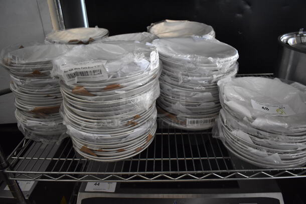 48 White Ceramic Plates. 48 Times Your Bid! - Image 3 of 3