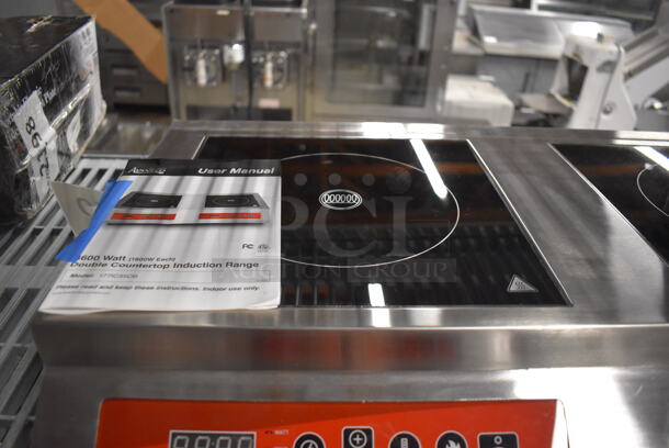 BRAND NEW! Avantco 177IC35DB Stainless Steel Commercial Countertop Electric Powered 2 Burner Induction Range. 208-240 Volts, 1 Phase. 30x17x6. Tested and Working! - Image 5 of 6