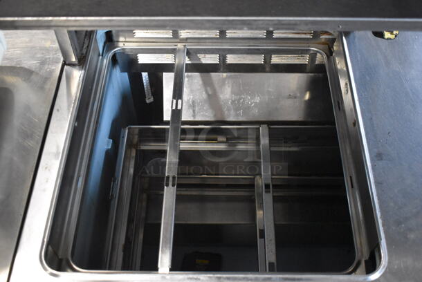 ALL ONE MONEY! Lot of 2 Delfield Stainless Steel Commercial Prep Table w/ 2 Drawers Connected w/ an Over Shelf. 115 Volts, 1 Phase. Tested and Powers On But Does Not Get Cold - Image 4 of 12