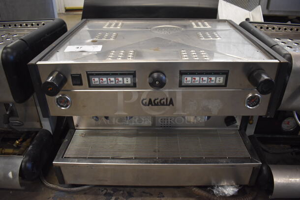 Gaggia XD Stainless Steel Commercial Countertop 2 Group Espresso Machine w/ Steam Wand. 208 Volts, 1 Phase. 24x22x19 - Image 1 of 6