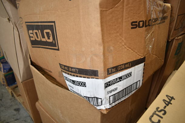 PALLET LOT of 30 BRAND NEW Boxes Including 3 Box Rubbermaid Q851-20 Dust Mops, Honey Mustard, PL2N Dart Clear Plastic Lids, Solo Plastic Cups, 42BR Cups, Solo P325N 3.25 oz. Translucent Polystyrene Souffle Cup / Portion Cup - 2500/Case. 30 Times Your Bid!  - Image 10 of 12