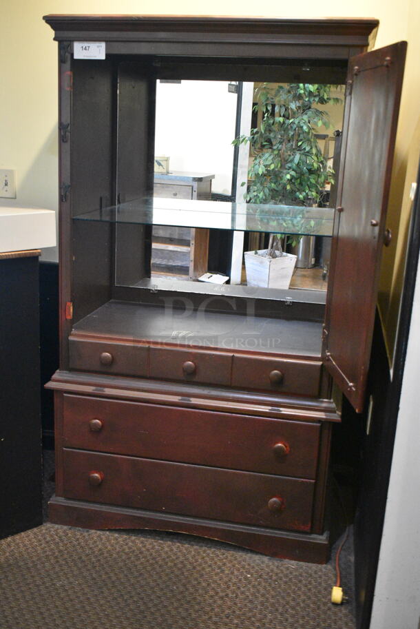 Wooden Cabinet w/ Drawers. Missing Door. (check in)  - Image 2 of 5