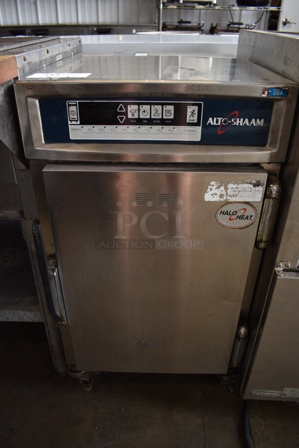 Alto Shaam Model 500-TH/III Stainless Steel Commercial Warming Heated Cabinet on Commercial Casters. 120 Volts, 1 Phase. 18x24x33. Tested and Powers On But Does Not Get Hot