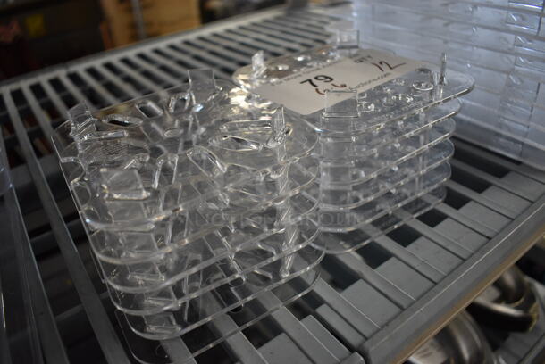 ALL ONE MONEY! Lot of 12 Clear Poly 1/6 Size Drop In Bin Straining Inserts! - Image 2 of 3