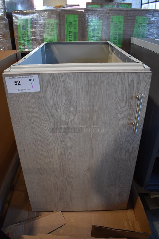 BRAND NEW IN CRATE! Royston 62110983-296 Gray Wood Pattern Cabinet, 18x30x27