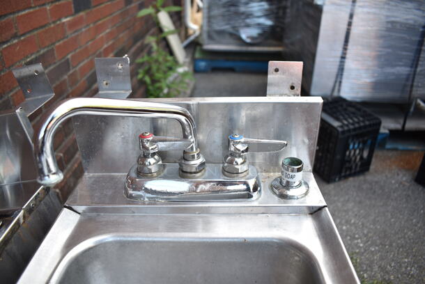 Stainless Steel Commercial Single Bay Sink w/ Faucet, Handles. - Image 3 of 4