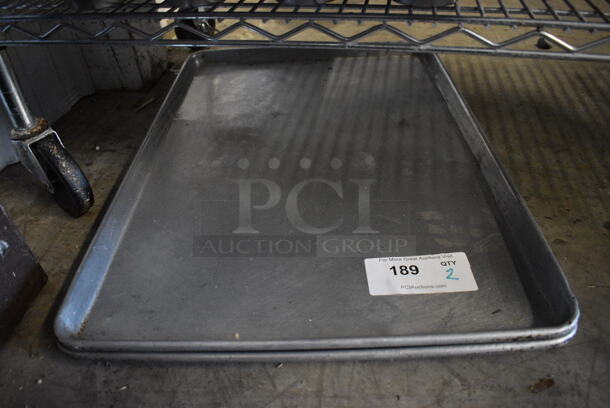 2 Metal Full Size Baking Pans. 18x26x1. 2 Times Your Bid!