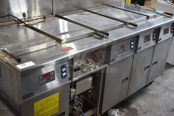 2016 Pitco Frialator SRTG Stainless Steel Commercial Natural Gas Powered 5 Bay Rethermalizer. Missing 1 Door and Control Panel. 55,000 BTU. 
