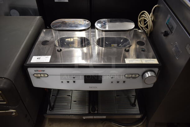 2018 Schaerer M 03 Commercial Stainless Steel Electric Countertop 2 Group Barista Espresso Machine. 208/240V.  - Image 1 of 7