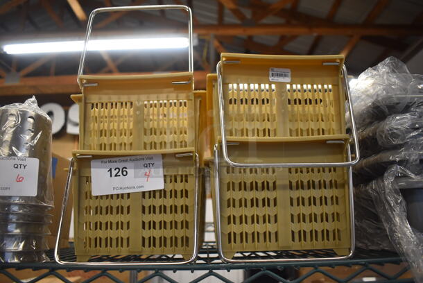 4 Poly Silverware Bins. 17x8x6.5. 4 Times Your Bid!