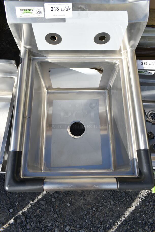 BRAND NEW SCRATCH AND DENT! Regency 600S11620  21" 16 Gauge Stainless Steel One Compartment Commercial Sink. 16" x 20" x 12" Bowl. No Legs. - Image 3 of 4