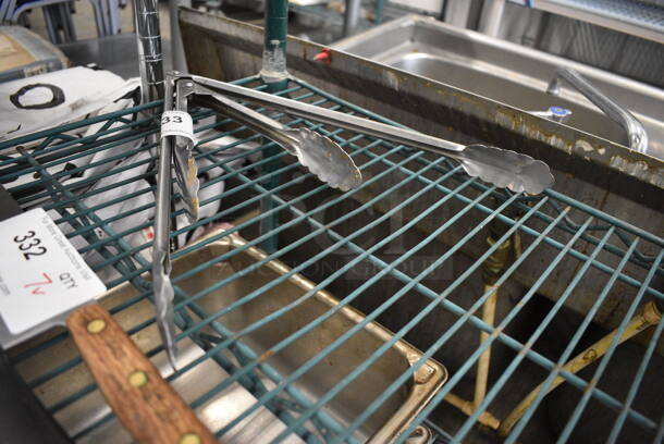2 Various Metal Tongs. 10", 16". 2 Times Your Bid! - Image 2 of 2