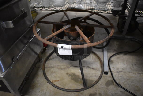 Metal Commercial Countertop Propane Gas Powered Single Burner Stock Pot Range. 16x16x12 - Image 1 of 3