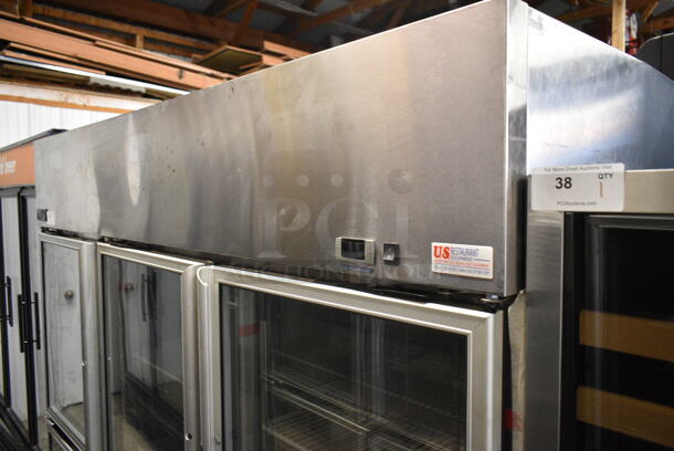 Endura MNR806SSG/0 Stainless Steel Commercial 6 Half Size Door Reach In Cooler Merchandiser w/ Poly Coated Racks and Commercial Casters. 115 Volts, 1 Phase. Tested and Working! - Image 3 of 11