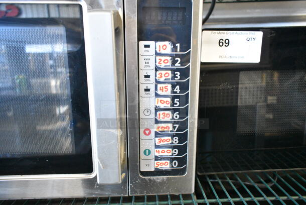 2020 Amana RCS10TS Stainless Steel Commercial Countertop Microwave Oven. 120 Volts, 1 Phase.  - Image 3 of 5