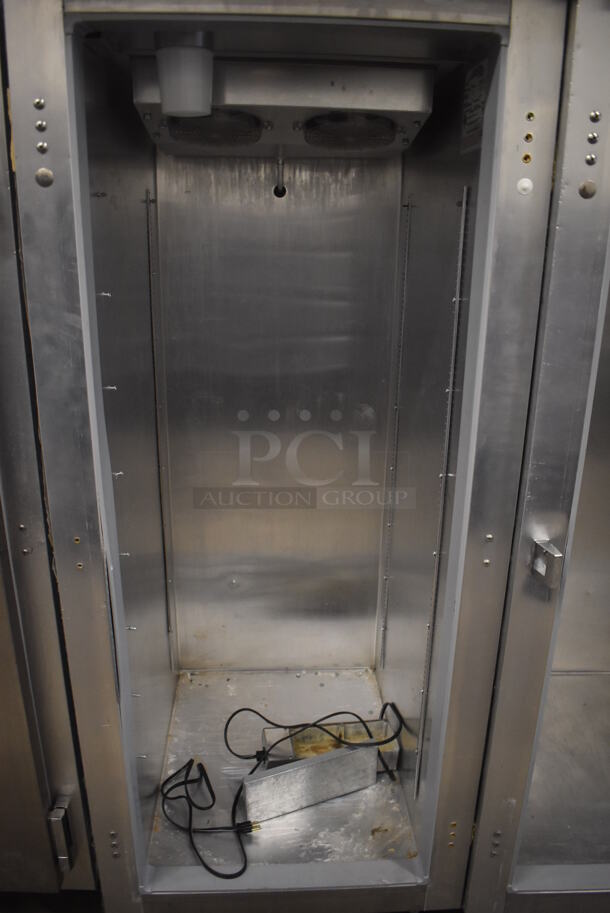 Continental 1FE Stainless Steel Commercial Single Door Reach In Freezer on Commercial Casters. Missing Door. 115 Volts, 1 Phase. 28.5x36x77.5. Tested and Powers On But Temps at 46 Degrees - Image 5 of 6