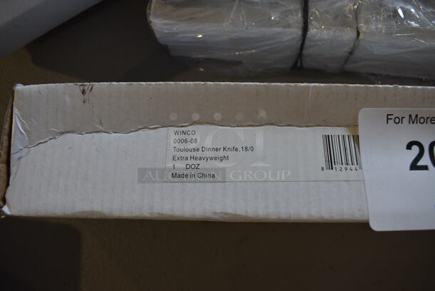 12 BRAND NEW IN BOX! Winco 0006-08 Toulouse Stainless Steel Dinner Knives. 8.5". 12 Times Your Bid! - Image 4 of 4