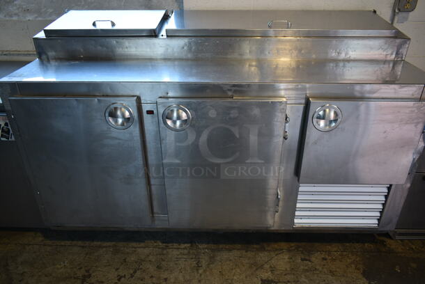 SC72D Stainless Steel Commercial Pizza Prep Table. 115 Volts, 1 Phase. Tested and Powers On But Does Not Get Cold - Image 3 of 9