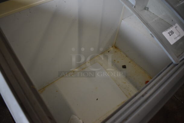 Metal Commercial Novelty Ice Cream Freezer Merchandiser w/ Sliding Lids on Commercial Casters. 49x25x35. Tested and Working! - Image 4 of 5