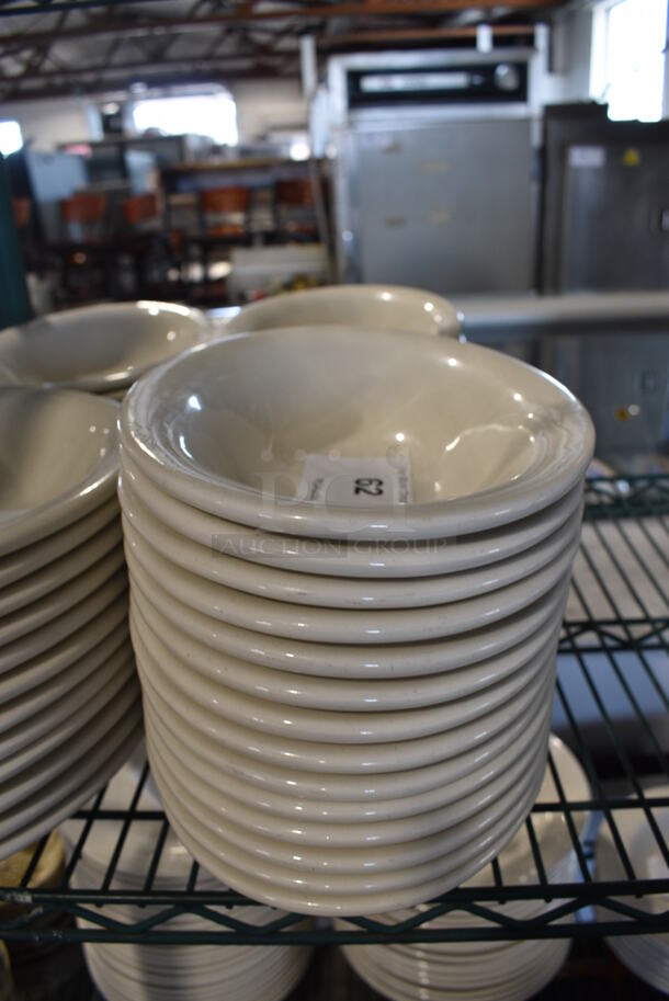 24 White Ceramic Oval Bowls. 10x7.5x2. 24 Times Your Bid!