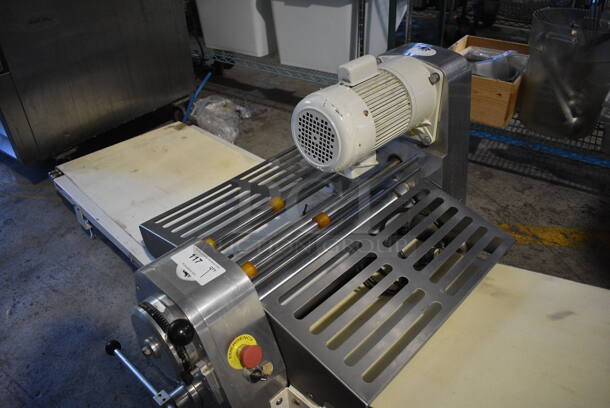 Omcan JDR520B Metal Commercial Countertop Electric Powered Reversible Dough Sheeter. 220 Volts, 1 Phase. 80x35x26 - Image 4 of 8