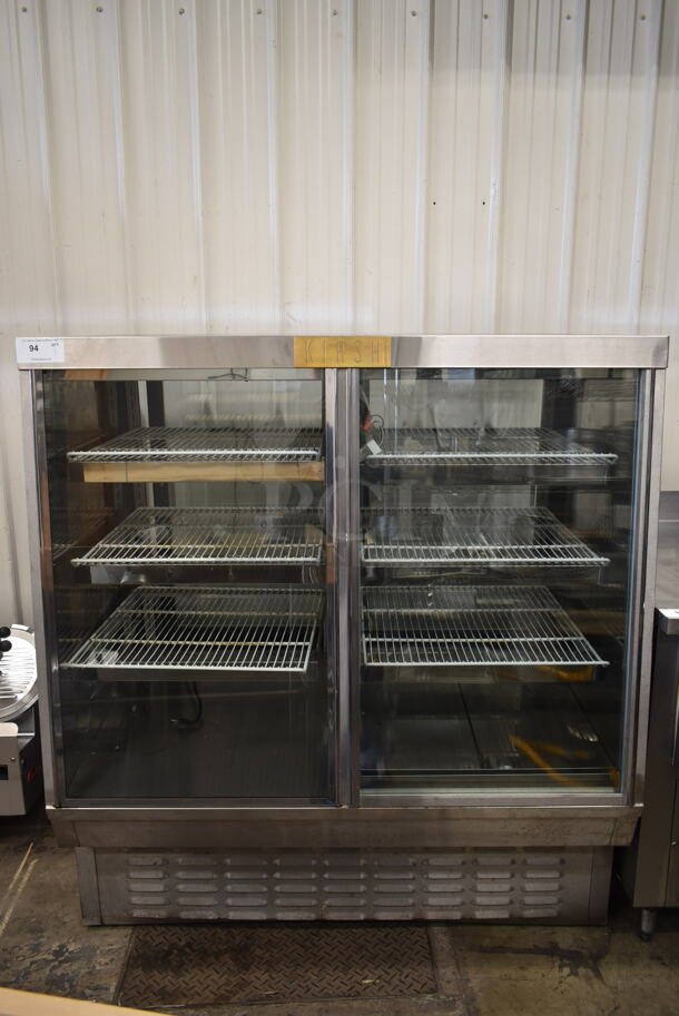 Kirsh Stainless Steel Commercial Floor Style Deli Display Case Merchandiser w/ Poly Coated Racks. Tested and Powers On But Does Not Get Cold - Image 1 of 5