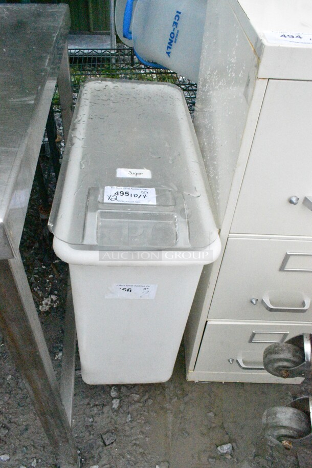 2 White Poly Ingredient Bin on Commercial Casters. 2 Times Your Bid! - Image 7 of 11