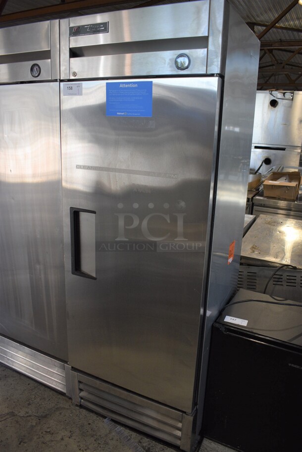 2016 True Model T-19F Stainless Steel Commercial Single Door Reach In Freezer. 115 Volts, 1 Phase. 27x25x75.5. Tested and Powers On But Does Not Get Cold