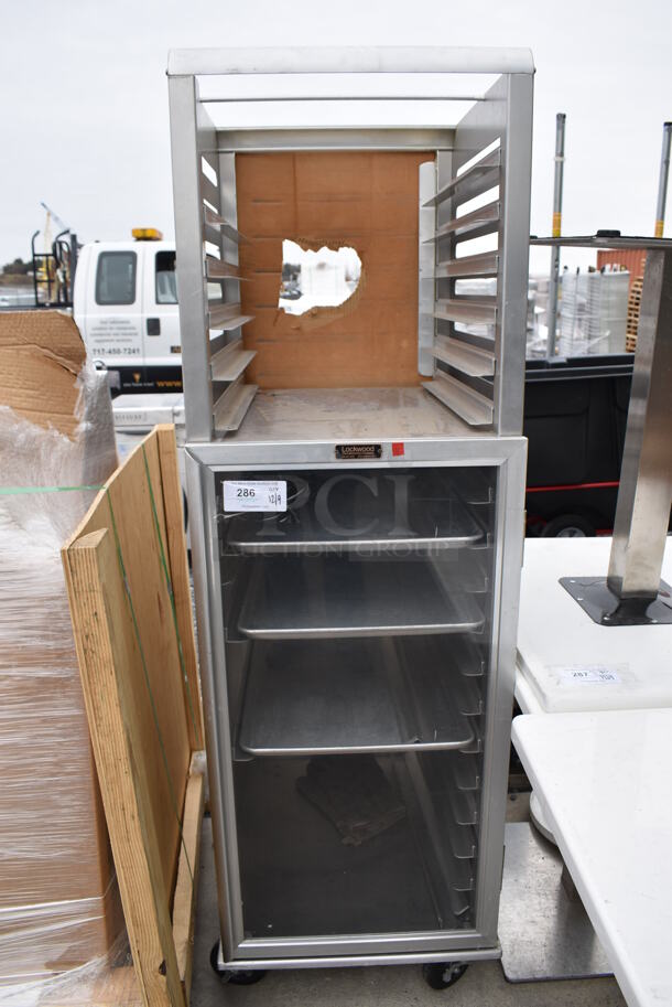 Lockwood Metal Commercial Enclosed Pan Transport Rack on Commercial Casters. 22x30x71 - Image 1 of 5