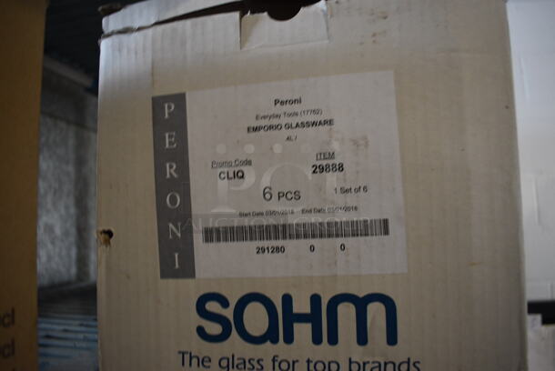 6 BRAND NEW IN BOX! Peroni Beverage Glasses. 3x3x8.5. 6 Times Your Bid!  - Image 4 of 4
