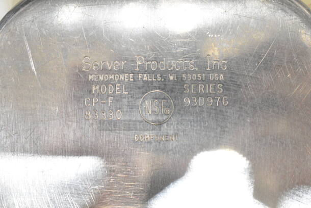 Server Stainless Steel Commercial Countertop Condiment Rail w/ 3 Drop Ins and 3 Pumps - Image 6 of 6