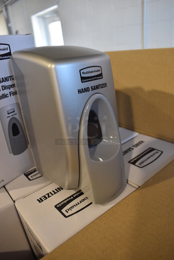 12 BRAND NEW IN BOX Rubbermaid Metallic Finish Hand Sanitizer Dispensers. 3.5x5x7.5. 12 Times Your Bid! - Image 2 of 5