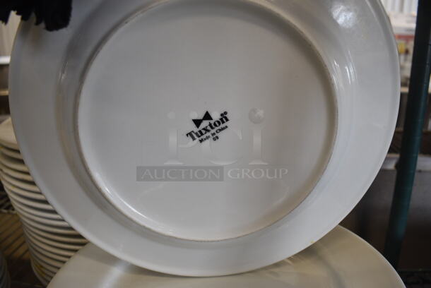33 White Ceramic Plates. 10.5x10.5x1. 3 Times Your Bid! - Image 3 of 3