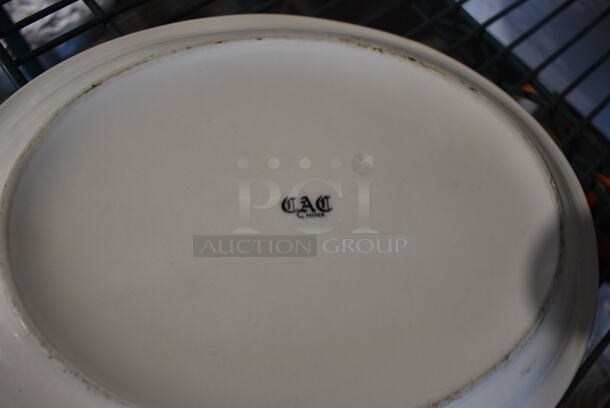 25 White Ceramic Oval Plates. 11.5x9x1. 25 Times Your Bid! - Image 4 of 4