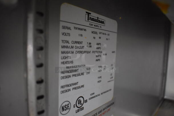Traulsen UPT4818-LB Stainless Steel Commercial Sandwich Salad Prep Table Bain Marie Mega Top on Commercial Casters. 115 Volts, 1 Phase. 48x34x44. Tested and Working! - Image 6 of 8