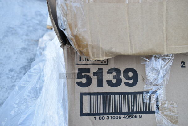 PALLET LOT of 20 BRAND NEW Boxes Including TRL-CS-10 World Centric 36-60 oz. Clear Compostable PLA Lid - 400/Case, 395TO961 EcoChoice 9" x 6" x 3" Compostable Sugarcane / Bagasse 1 Compartment Take-Out Container - 200/Case, B4545-W Elite Global Solutions B4545-W Simplicity 12 oz. White Round Melamine Bowl, 129MCR38B Choice 38 oz. Black Round Microwavable Heavy Weight Container with Lid - 150/Case, Libbey 5139 16 oz Mixing Glass, 274MOPBCKTYE Lavex 35 Qt. Yellow Mop Bucket & Side Press Wringer Combo, 433NHT101 Choice 1/6 Standard Size White "Thank You" Standard-Duty Plastic T-Shirt Bag - 700/Case, Dart Conex 20SL Translucent Lid with Straw Slot, Mompush Lithe V2 T3500M, 712B554B Speed Rail, Dart 10CPWCR Concorde 10 1/4" 3 Compartment White Non-Laminated Round Foam Plate, 395TO961 EcoChoice 9" x 6" x 3" Compostable Sugarcane / Bagasse 1 Compartment Take-Out Container - 200/Case. 20 Times Your Bid!  - Image 6 of 12