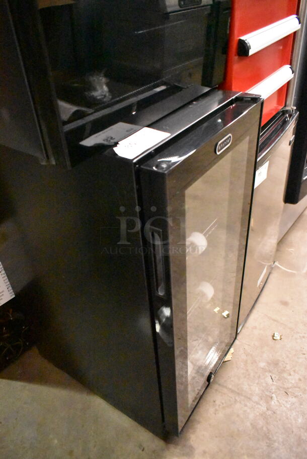 BRAND NEW SCRATCH AND DENT! Whynter BBR-801BG Metal 80 Can Built In Black Glass Beverage Cooler Merchandiser. 115 Volts, 1 Phase. Tested and Working!
 - Image 3 of 6