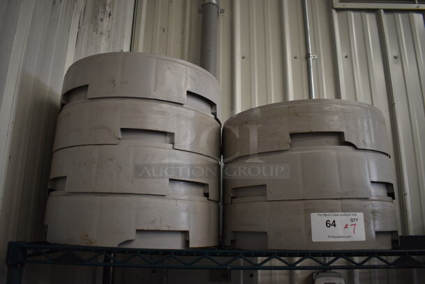 ALL ONE MONEY! Lot of 7 Gray Poly Round Dish Caddies! Goes GREAT w/ Lot 62! 15.5x15.5x4 - Image 3 of 3