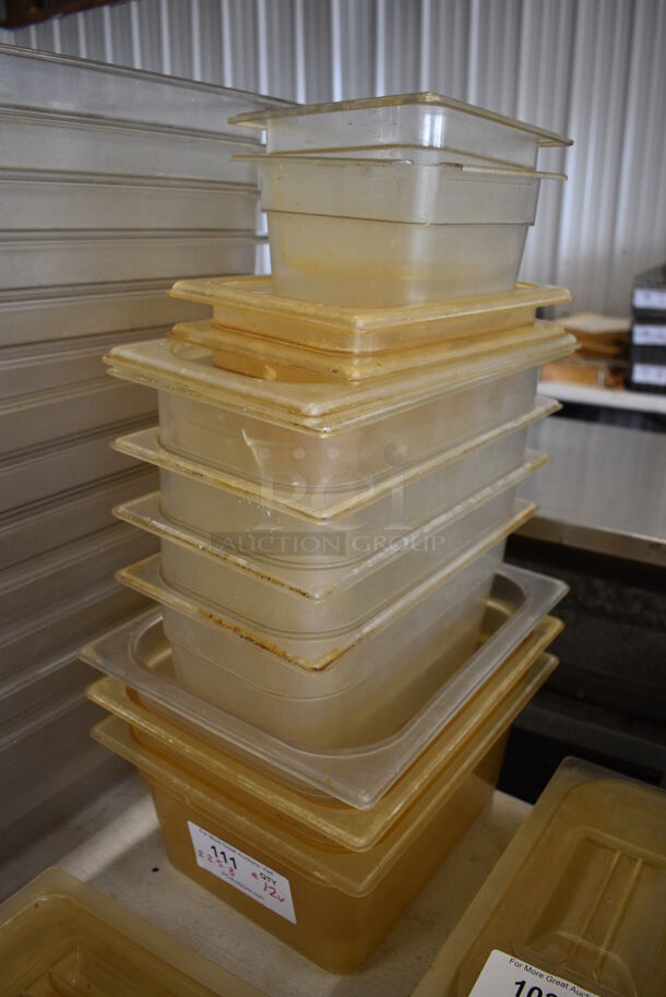 ALL ONE MONEY! Lot of 12  Poly Drop In Bins! 1/6x4, 1/4x4, 1/3x6, 1/2x6 - Image 3 of 3