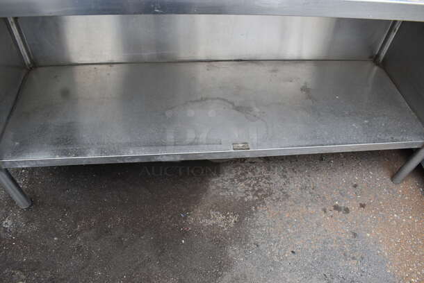 Commercial Stainless Steel Prep Station With Backsplash and Undershelf  On Steel Legs. - Image 4 of 4