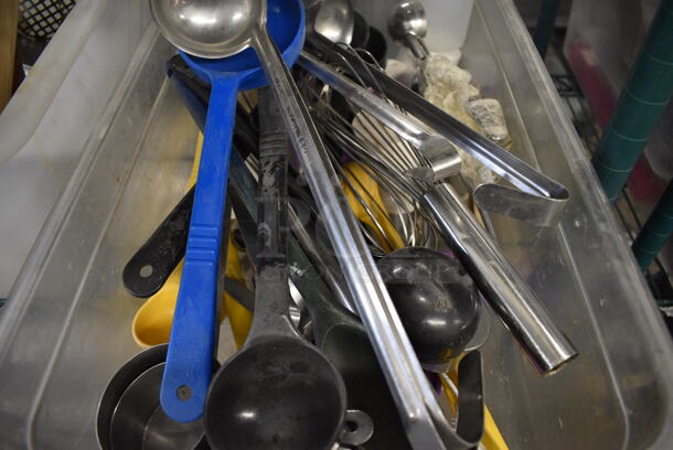 ALL ONE MONEY! Lot of Various Utensils Including Ladles, Whisks and Scoopers in Clear Poly Bin! - Image 4 of 4