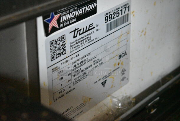 2020 True TRCB-82-84 Stainless Steel Commercial 4 Drawer Chef Base on Commercial Casters. 115 Volts, 1 Phase. Tested and Powers On But Does Not Get Cold
 - Image 9 of 9