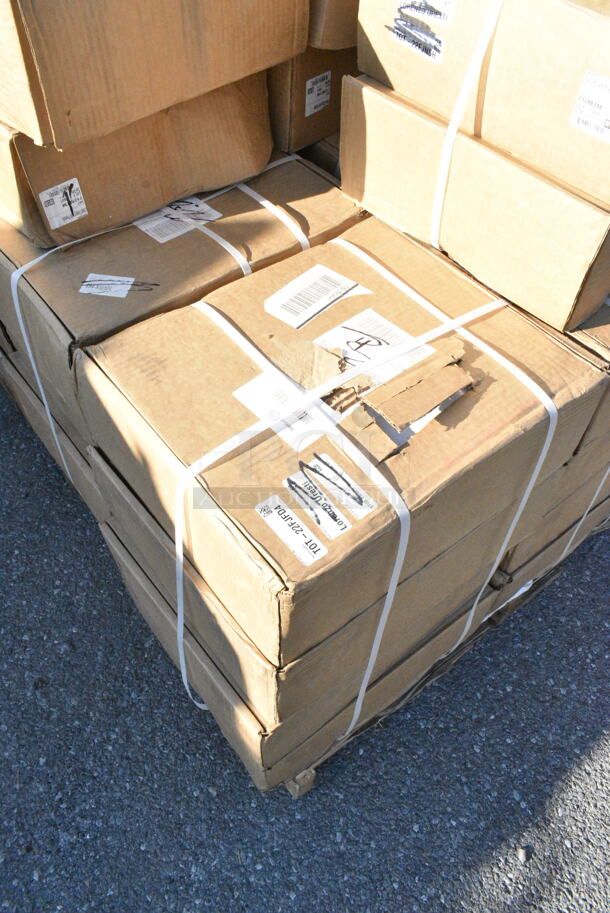 31 BRAND NEW Boxes Including 24 Box Medique 712MTM 3-Shelf Empty First Aid Cabinet with Pockets, QSB104CL Regency Clear Shelf Bin, 17 7/8" x 6 5/8" x 4" - 20/Case. 31 Times Your Bid!  - Image 2 of 12