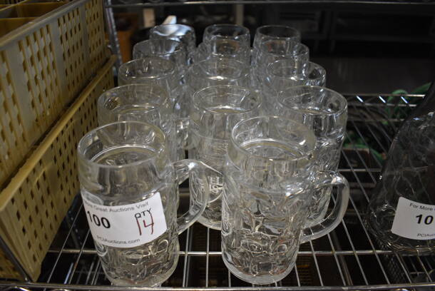 14 Glass Mugs. 5x3.5x6.5. 10 Times Your Bid! - Image 2 of 3