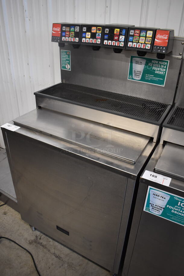 Stainless Steel Commercial 5 Head Carbonated Beverage Machine on Ice Bin. 30x25x56 - Image 2 of 5