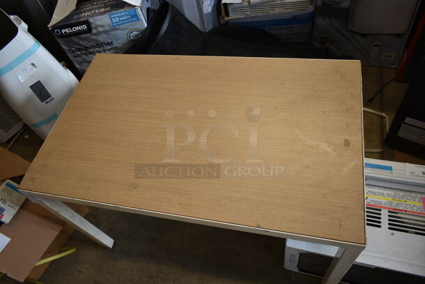 Wood Pattern Dining Height Table. - Image 2 of 3