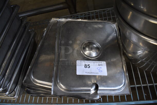 8 Stainless Steel 1/2 Size Drop In Bin Lids. 8 Times Your Bid!