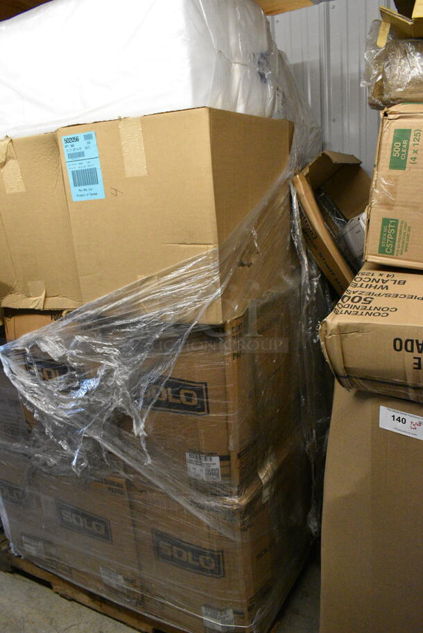 20 BRAND NEW Boxes Including 4oz Grease Resistant Paper Cups and 502056 Polar Pak Hinged Clamshell Containers. 20 Times Your Bid!  - Image 2 of 3